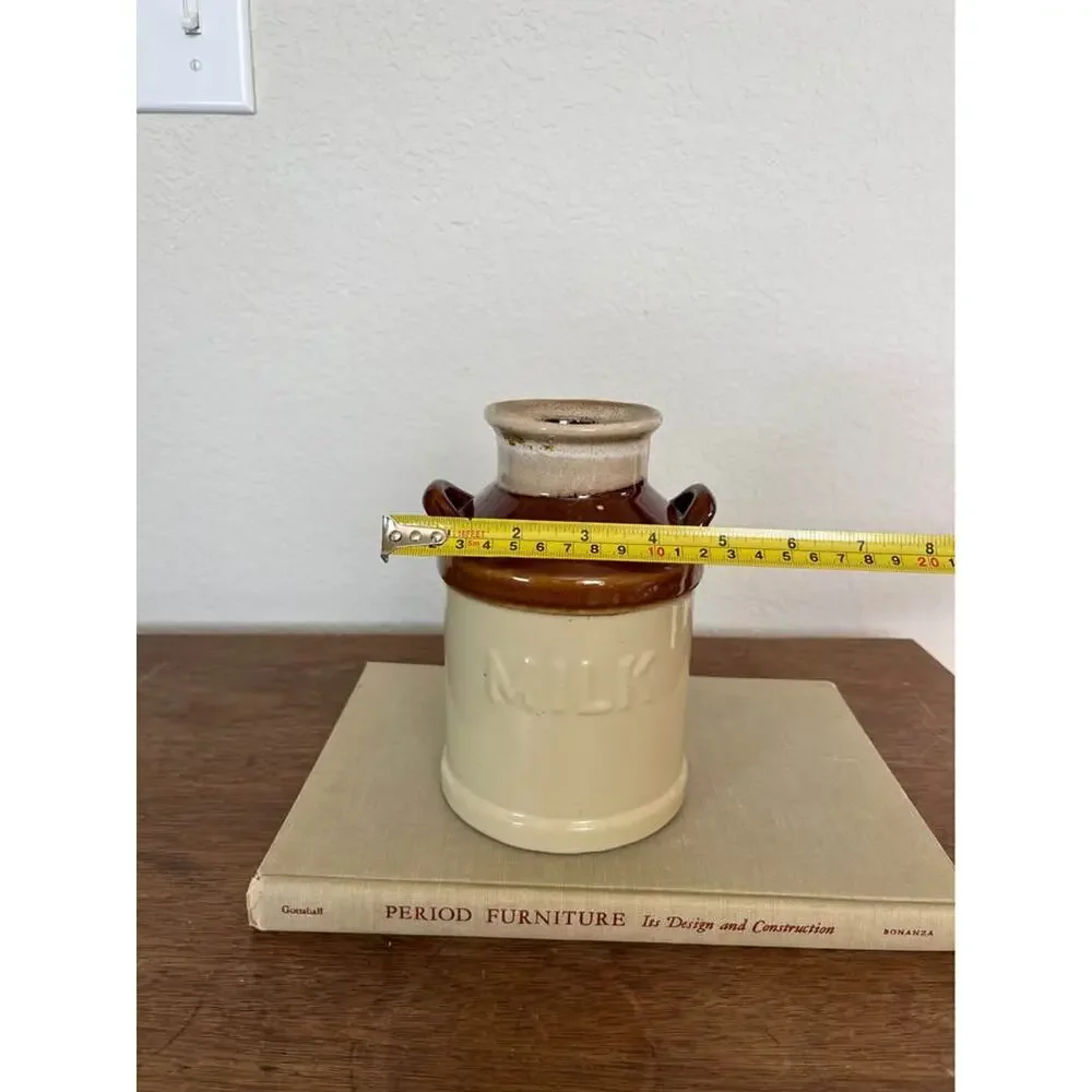 Vintage Style Ceramic Milk Jug Crock